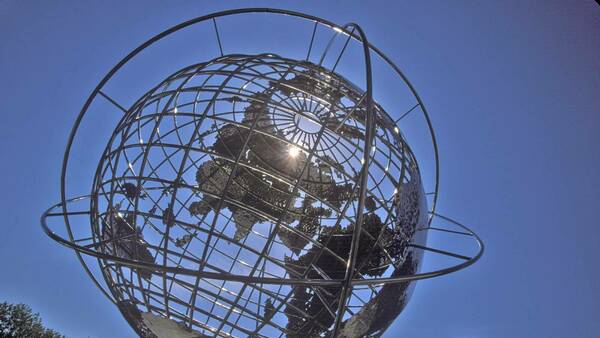 Globe sculpture in New York City